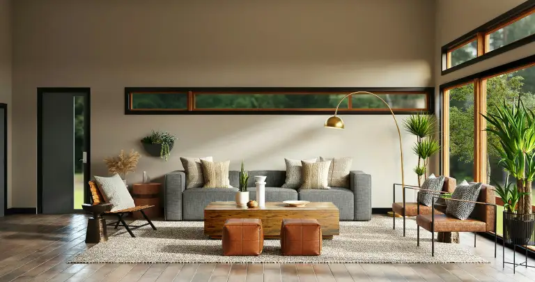 A bright living room freshly painted by Prestige Painting